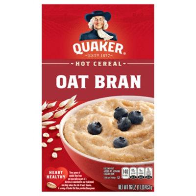 Quaker Hot Oat Bran C - 16 Oz