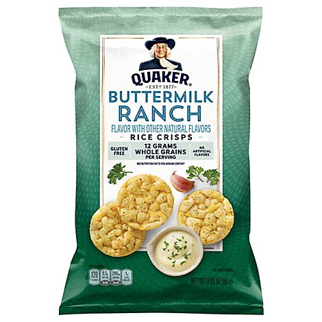 Popped Rice Crisps Gluten Free Buttermilk Ranch - 3.03 Oz