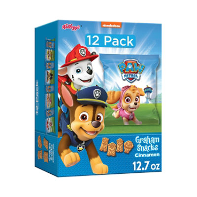 Kellogg's Paw Patrol Cinnamon Graham Snacks - 12 Count