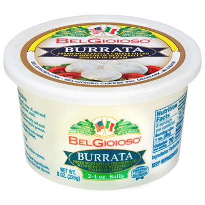 BelGioioso Burrata Cheese Filled with Mozzarella and Cream - 8 Oz
