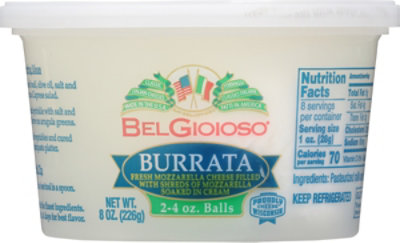 BelGioioso Burrata Cheese Filled with Mozzarella and Cream - 8 Oz - Image 2