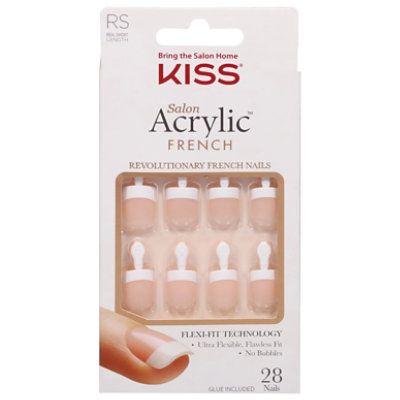 Kiss Salon Acrylic French - Power Play - 28 Count - Image 1
