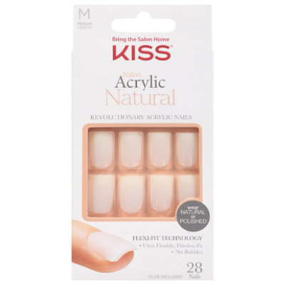 Kiss Salon Acrylic Natural - Euphoria, 28 Ct - Each - Image 2