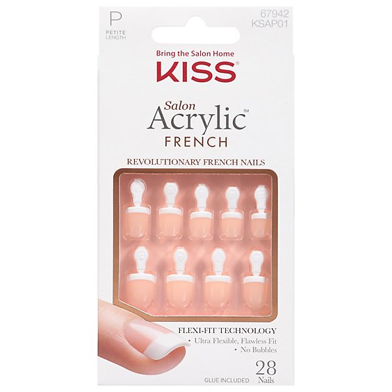 Kiss Salon Acrylic French - Crush Hour 28 Ct - 28 Count
