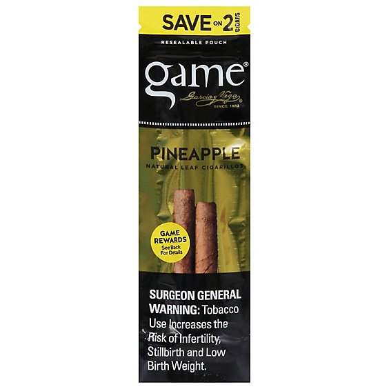 Game Cigarillo 2 Count Pinapple - 2 Count