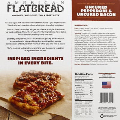 American Flatbread Pizza Uncured Pepperoni & Uncured Bacon Frozen - 17.1 Oz - Image 6