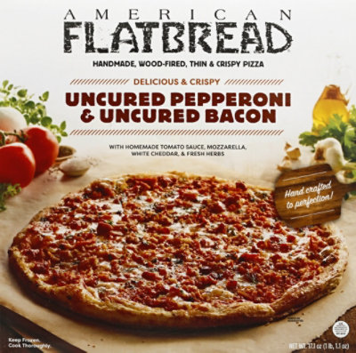 American Flatbread Pizza Uncured Pepperoni & Uncured Bacon Frozen - 17.1 Oz - Image 2