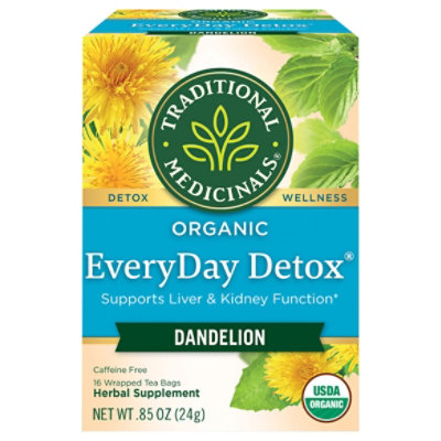 Traditional Medicinal Detox Teas Dandelion Wrapped Tea Bags, 16 Ct - 16 Count
