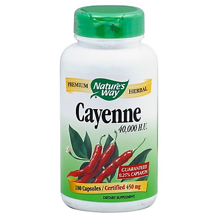 Natures Way Cayenne Pepper 40 - 180 Count - Image 1
