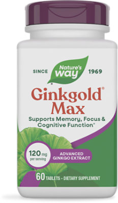 Natures Way Ginkgold Max 120mg - 60 Count - Image 1