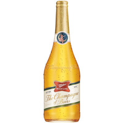 Miller High Life Beer American Style Lager 4.6% ABV Bottle - 750 ML