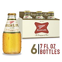 Miller High Life Beer American Style Lager 4.6% ABV Bottles - 6-7 Fl. Oz. - Image 1