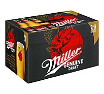 Miller Genuine Draft Beer American Style Lager 4.6% ABV Bottles - 24-12 Fl. Oz.
