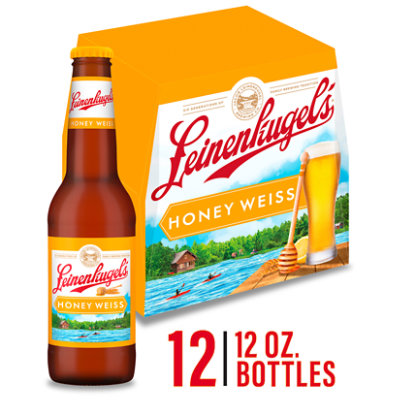 Leinenkugels Honey Weiss Craft American Wheat Beer 4.9% ABV Bottles - 12-12 Fl. Oz. - Image 1