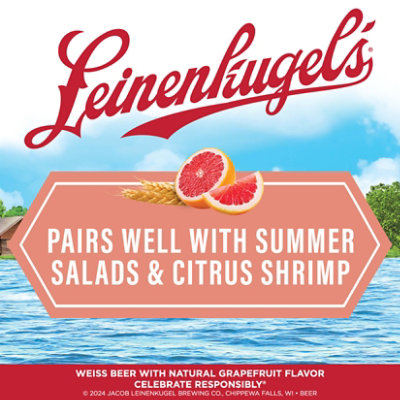 Leinenkugel's Grapefruit Shandy Beer Cans 4.2% ABV - 12-12 Fl. Oz. - Image 4