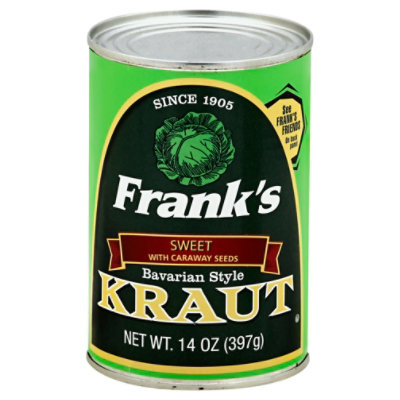 Franks Bavarian Style Kraut Sauerkraut - 14 Oz - Image 1