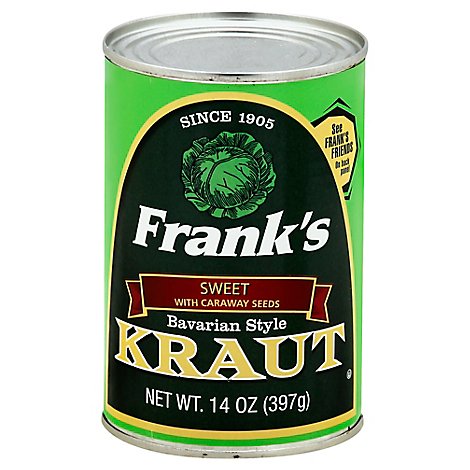 Franks Bavarian Style Kraut Sauerkraut - 14 Oz