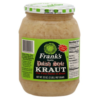 Franks Polish Style Kraut Sauerkraut - 32 Oz - Image 1