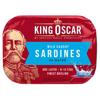 King Oscar Sardines In Water - 3.75 Oz - Image 1