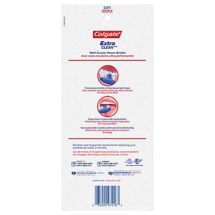 Colgate Extra Clean Manual Toothbrush Full Head Soft - 6 Count - Image 4