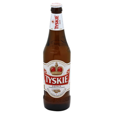 Tyskie Gronie Beer Import Pale Lager 5% ABV Bottle - 16.9 Fl. Oz. - Image 1