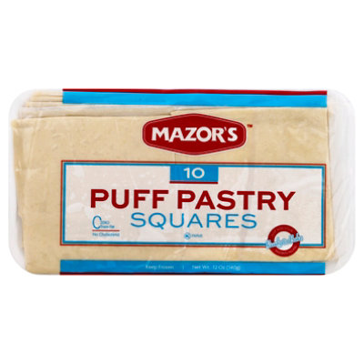 Mazors Puff Pastry Squares 10 Count 12 Oz Safeway