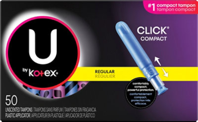 U By Kotex U Click Tampon Reg 50 Count Jewel Osco
