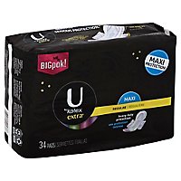 U By Ktx Ex Maxi Pads W/Wngs - 34 Count - Image 1