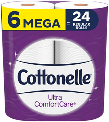 Cottonelle Ultra ComfortCare Bathroom Tissue Mega Roll 2 Ply - 6 Roll