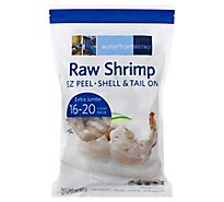 waterfront BISTRO Shrimp Raw Extra Jumbo Shell & Tail On Frozen 16-20 Count - 2 Lb