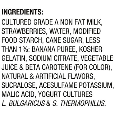 Light + Fit Strawberry Banana Nonfat Gluten Free Yogurt - 4-5.3 Oz - Image 5