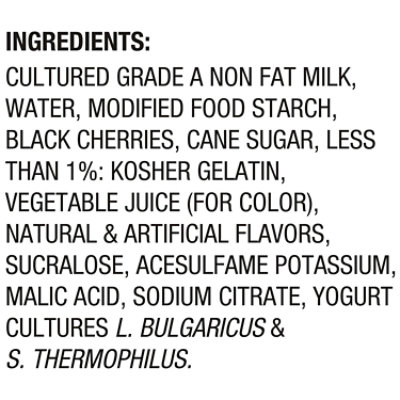 Light + Fit Cherry Nonfat Gluten Free Yogurt - 4-5.3 Oz - Image 4