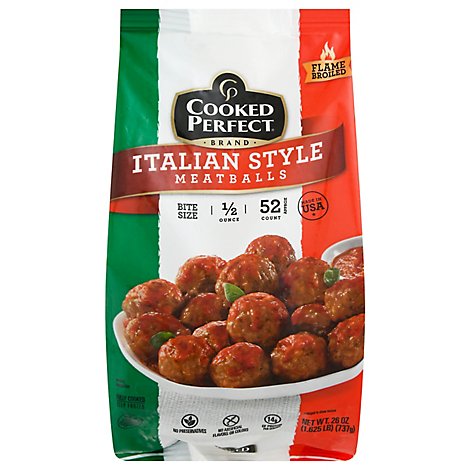 Cooked Perfect Mini Italian Meatballs - 26 Oz