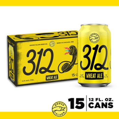 Goose Island 312 Urban Wheat Ale Craft Beer Cans - 15-12 Fl. Oz. - Image 1