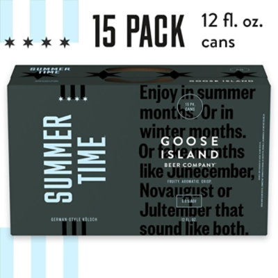 Goose Island Summertime Kolsch Craft Beer Cans - 15-12 Fl. Oz. - Image 1