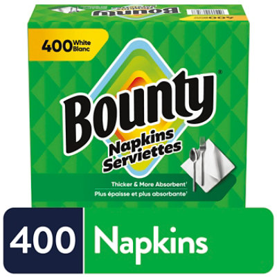 Bounty Paper Napkins White - 400 Count - Image 1