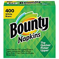 Bounty Paper Napkins White - 400 Count - Image 1