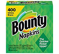 Bounty Paper Napkins White - 400 Count