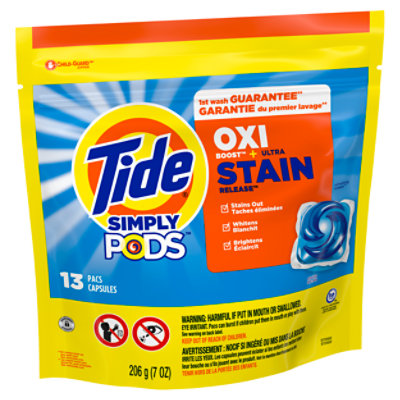 Tide Simply PODS +Oxi Liquid Laundry Detergent Pacs Refreshing Breeze - 13 Count - Image 2