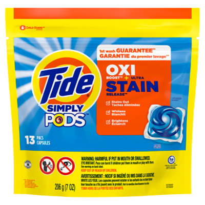 Tide Simply PODS +Oxi Liquid Laundry Detergent Pacs Refreshing Breeze - 13 Count