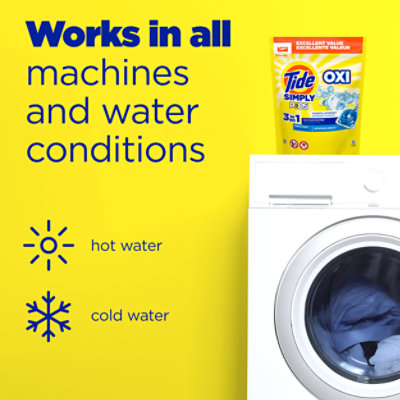 Tide Simply PODS +Oxi Liquid Laundry Detergent Pacs Refreshing Breeze - 13 Count - Image 6