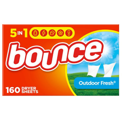 Bounce Outdoor Fresh Fabric Softener Dryer Sheets - 160 Count - Image 1