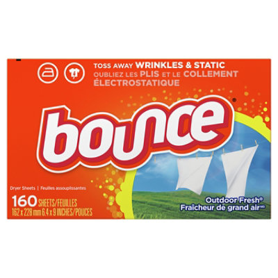 Bounce Fabric Softener Dryer Sheets Outdoor Fresh - 160 Count - Image 1