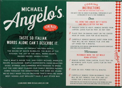 Michael Angelo's Three Cheese Baked Ziti Frozen - 11 Oz - Image 4