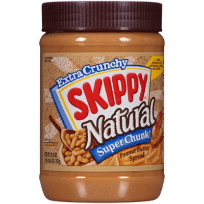 Skippy Natural Extra Crunchy Peanut Butter Spread - 26.5 Oz - Image 2