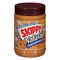 Skippy Natural Extra Crunchy Peanut Butter Spread - 26.5 Oz - Image 1