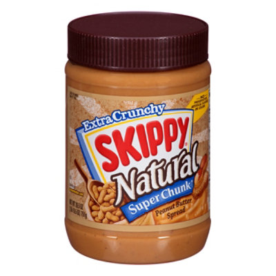 Skippy Natural Extra Crunchy Peanut Butter Spread - 26.5 Oz - Image 1