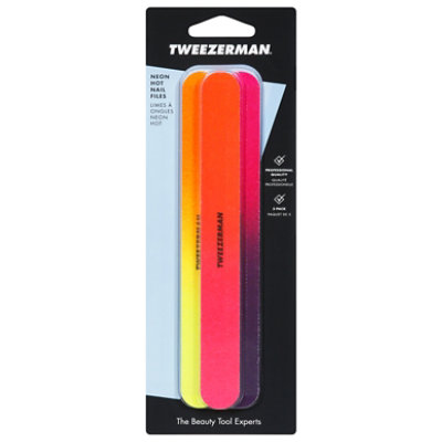 Tweeze Neon Hot Nail Files 3pk - 3 Count
