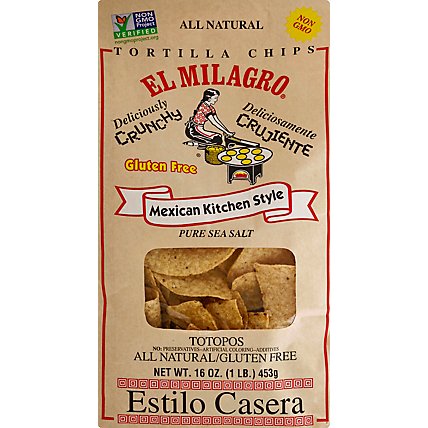 El Milagro Totopos Thick Salted Chips 16 Oz - 16 Oz - Image 2