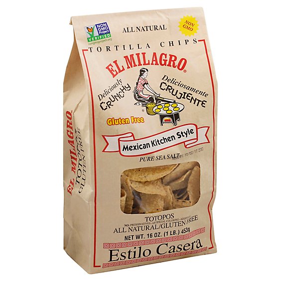 El Milagro Totopos Thick Salted Chips 16 Oz - 16 Oz